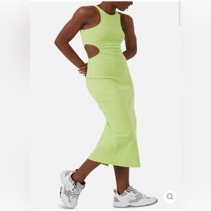 French Connection Lime Cut Out Maxi Dress NWOT